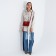 Magneta bag bag, long belt, red color