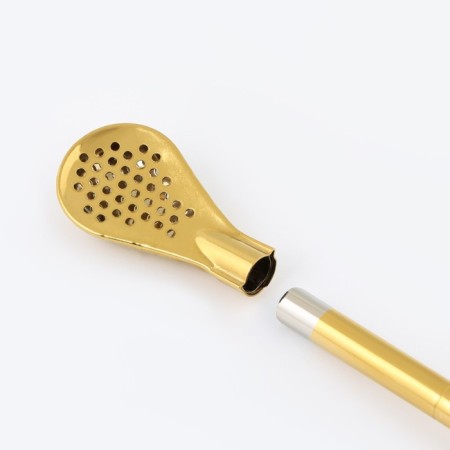 Jerba Mate mini bombilli, set 2 pieces with brushes for cleaning, gold, L-18.5 cm-4