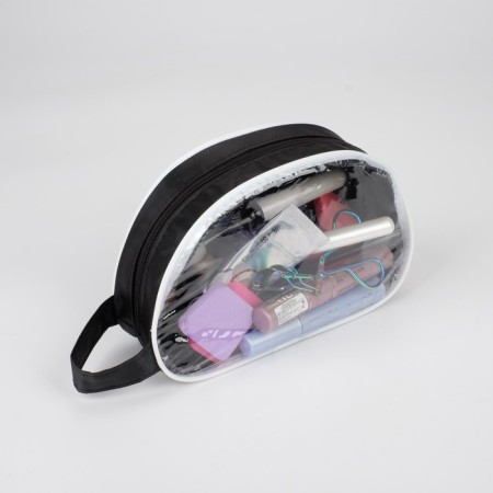 Cosmetic bag with a lightning, with a pen, black color-3