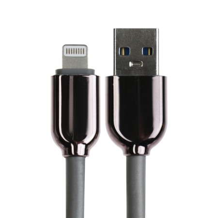 Lightning cable - USB, 6 A, TPE braid, frost -resistant, 1 meter, gray-1