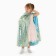 Carnival cloak, satin, color gold pattern on blue, length 100cm