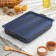 The baking sheet is rectangular, h = 6.3 cm, l = 35 cm d = 27 cm, with a lid, anti -stick coating, blue color