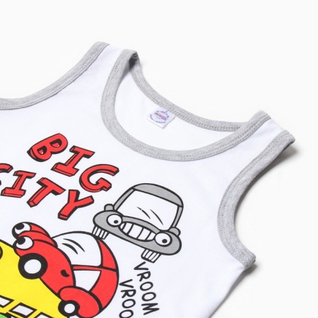 T -shirt for a boy, color gray melange, height 98 cm-1
