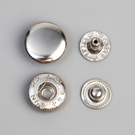 Installation button, alpha, iron, d = 15 mm, silver color-2