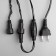 Garland "thread" 10 m, IP44, UMS, dark thread, 100 LED, glow of multi, 220 V