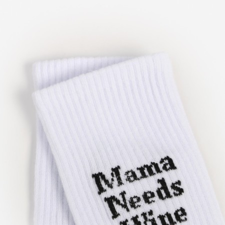 Women's socks, white color/wine, size 35-37-2