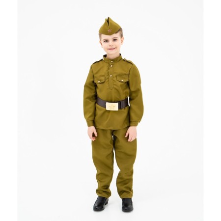 Masquerade military costume for a boy with a cap, belt, Gabardin, p/e, 30, height 110-116-1