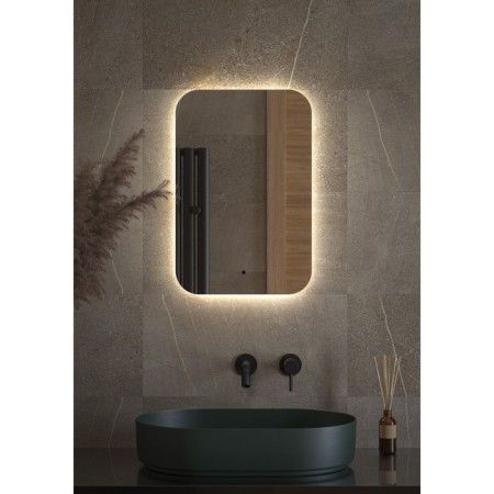 Mirror with Defesto LED lighting 17 W, 40x60 cm, IR - switch, neutral white light-2