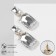 Earrings with Cleo rhinestones classic, white color in gold