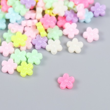 Beads for creativity plastic "Pastel colors" set 20 grams 0.9x0.9x0.5 cm-1