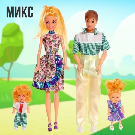 Set of dolls "Friendly Family" 4pcs., Mix-4