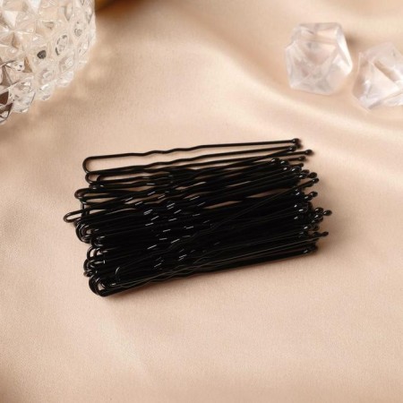 Hair hairpin "Classic" (set 40 pcs) mini, 6 cm, black-1