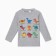 Longslit for a boy, color gray melange, height 98 cm