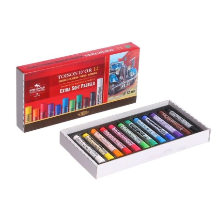 Pastel dry 12 colors, Extra Soft Koh-I-Noor 8552 Toison D`or, cardboard packaging