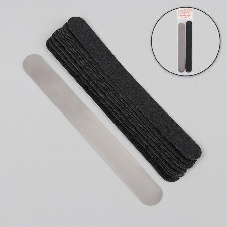 The base and replaceable files for a saw, 18 cm, 10 pcs, abrasiveness 240, black color