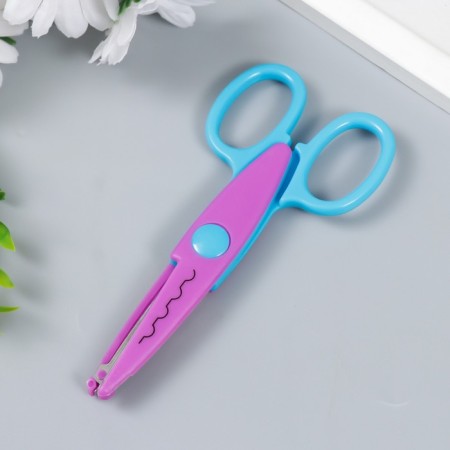 Scissors of embossed "Flower" (set 3 pcs) mix 13 cm-1
