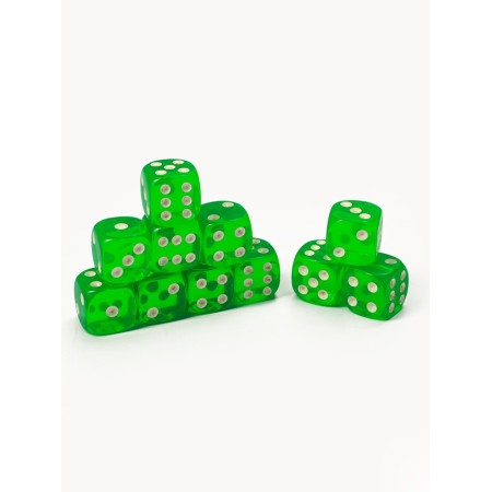 Playing bones, 1.6 x 1.6 cm, set 50 pcs, green