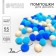 Pompons for creativity and decor “Blue Mix”, 55 gr