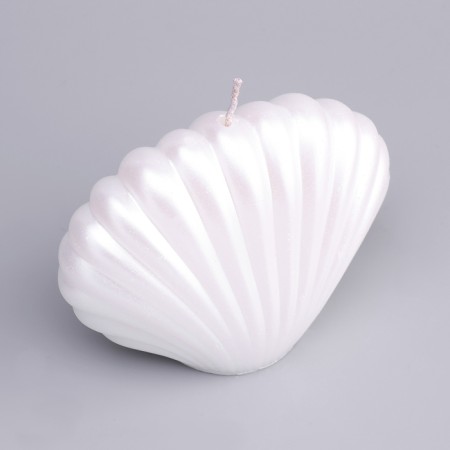 Figure varnished candle "shell", 3.2x4.5 cm, pearl-3