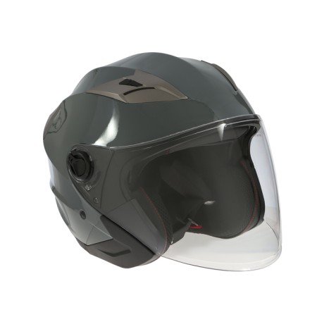 The helmet open with two visors, size L (59-60), model-BLD-708E, Gray glossy-2