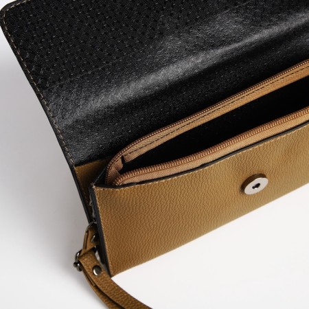 Bag-clate on magnet, long belt, beige color-9