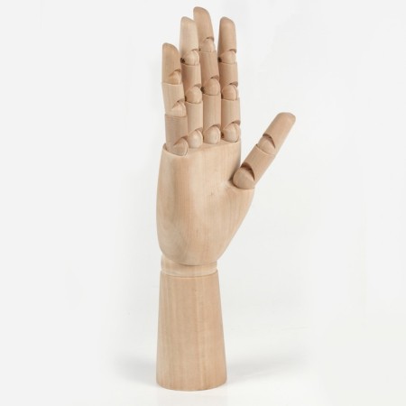 Wooden figure "Anatomical details: left male hand", height 30 cm, brauberg-10