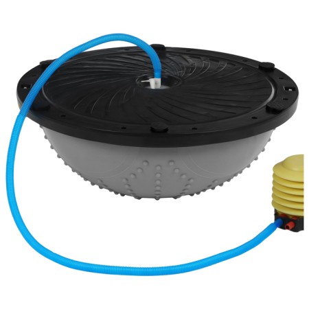 Half -sphere bosu gymnastic, massage, with a pump, 46x20 cm, color gray color-7
