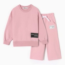 A set for girls (sweatshirt, trousers), dirty pink color, height 98 cm