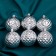 Set of balls plastic D-6 cm, 6 pcs "Volumetric mesh" silver