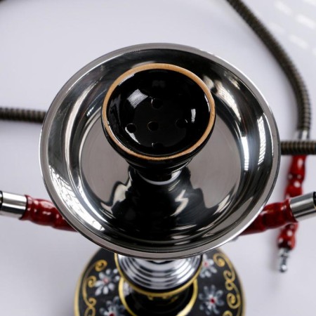Hookah assembly for smoking the Koeri set, 33 cm, 2 tubes, black-3