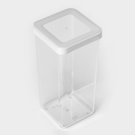 Container for bulk products "Step", 1.4 l, 10 × 10 × 21 cm, white color-1