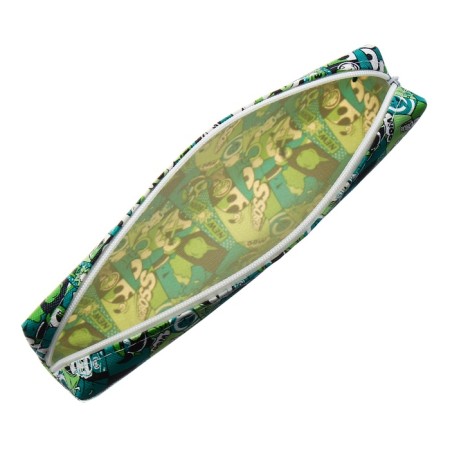 School Penal on the zipper Calligrata "Comic", Green-3