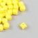 Beads for creativity plastic "Cube with flattened edges" yellow set 30 g d = 0.8 cm