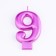 Candle for the Cake "European Giant", a number 9, 7 cm, purple metallic