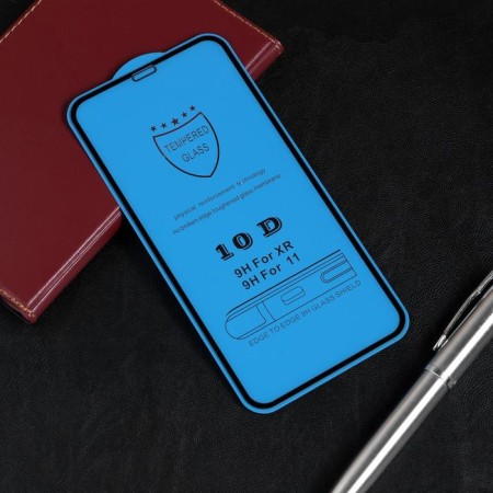 Protective glass Red Line for iPhone 11/XR, Full Screen, Complete glue, black