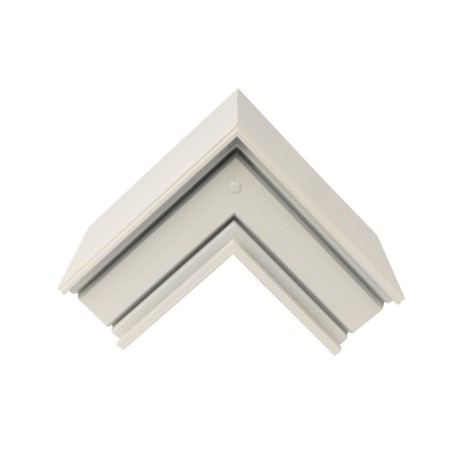 Connector for overhead magnetic tire pipelines, 35 mm. Angular. Horizontal. Uniel, IP20, white color-1