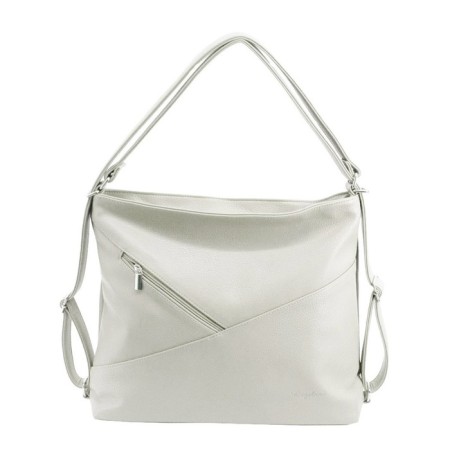 Female bag, artificial leather, white 36x13x37 cm