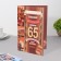 Postcard "Happy Anniversary! 65" embossing, congruence, brown tones, collage, 19x29 cm