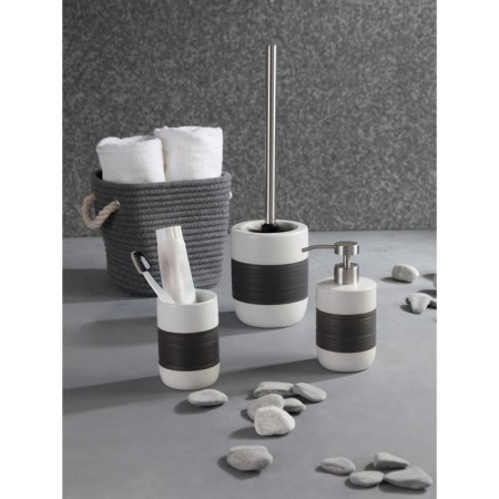 Axentia Athen glass for a bathroom command from white/gray ceramics, Ø 7.5, height 11 cm-1