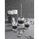 Axentia Athen glass for a bathroom command from white/gray ceramics, Ø 7.5, height 11 cm