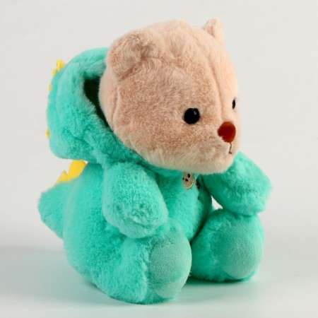 Soft toy "Bear" in a suit, 23 cm, turquoise color-1