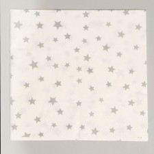 Paper “Stars” napkins, 33x33 cm, set 20 pcs., Silver color