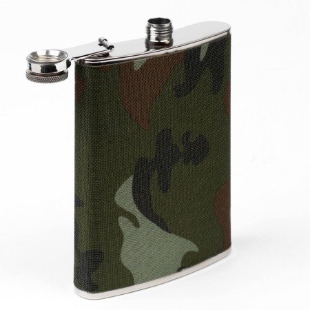 Gift set 5 in 1 "khaki": a flask 270 ml, a pen, keychain, 2 piles-2