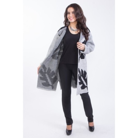 Cardigan female, size 42, gray color-2