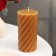 Candle-cylinder aromatic twisted "lavender and citrus", 7.5x15 cm