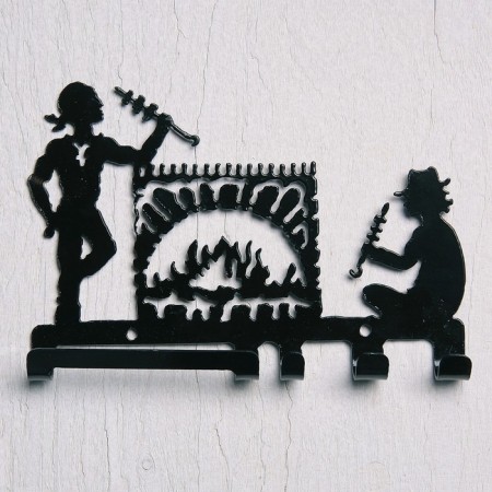 Two barbecues of the “two kebabs” 210x140mm.