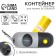 A container with a flashlight, cleaning packages for dogs (roll 15 pcs), gray