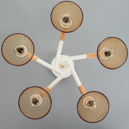 Svetogor chandelier "Star" 5x60W E27 white 53x53x27cm-4