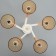 Svetogor chandelier "Star" 5x60W E27 white 53x53x27cm