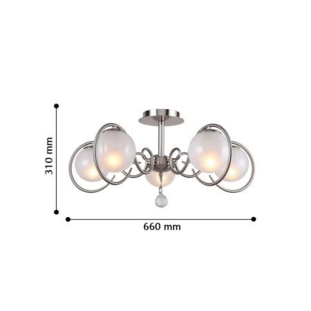 Fabbio chandelier, 8x40W E14, Nickel color-2